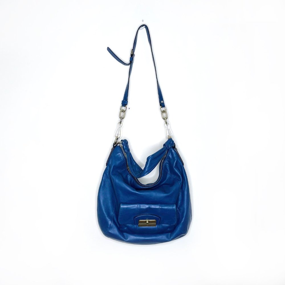 ⚡️SOLD⚡️ coach large blue leather kristin hobo bag - Picture 2 of 15